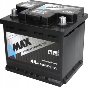 Akumulator 4MAX 12V 44Ah/360A (P+ biegun standardowy) 210x175x190 B13 - stopka o wysokości 10.5 mm (rozruchowy) 1