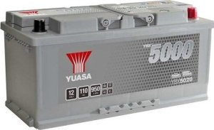 Akumulator YUASA 12V 110Ah/950A YBX5000 Silver High Performance SMF (P+ standardowy) 393x175x190 B13 (rozruchowy) 1