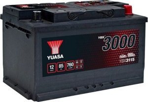 Akumulator YUASA 12V 85Ah/760A YBX3000 SMF (P+ standardowy) 317x175x190 B13 (rozruchowy) 1