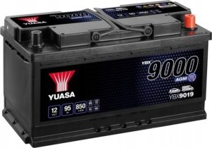 Akumulator YUASA 12V 95Ah/850A START&STOP AGM  YBX9000 AGM Start Stop Plus (P+ standardowy) 353x175x190 B13 (agm/rozruchowy) 2