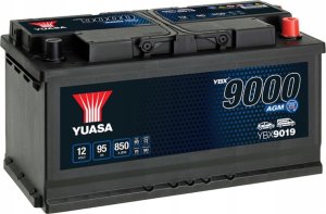 Akumulator YUASA 12V 95Ah/850A START&STOP AGM  YBX9000 AGM Start Stop Plus (P+ standardowy) 353x175x190 B13 (agm/rozruchowy) 4