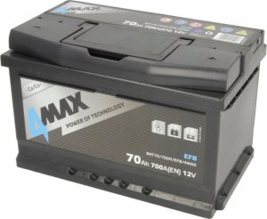 Akumulator 4MAX 12V 70Ah/700A START&STOP EFB (P+ standardowy) 278x175x175 B13 (efb/rozruchowy) 1