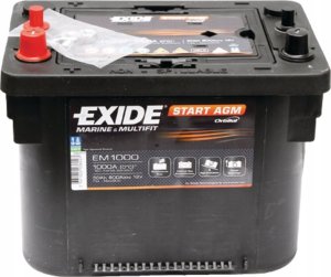 Akumulator EXIDE 12V 50Ah/800A MARINE/RV START AGM (L+ biegun standardowy + gwintowany) 260x173x206 B7 (agm) 1
