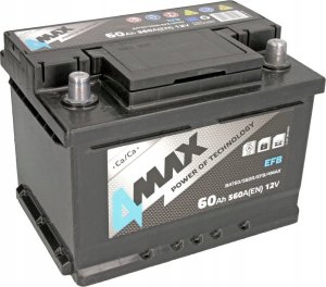 Akumulator 4MAX 12V 60Ah/560A START&STOP EFB (P+ biegun standardowy) 242x175x175 B13 - stopka o wysokości 10.5 mm (efb/rozruchowy) 2