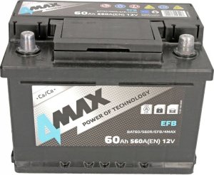 Akumulator 4MAX 12V 60Ah/560A START&STOP EFB (P+ biegun standardowy) 242x175x175 B13 - stopka o wysokości 10.5 mm (efb/rozruchowy) 3