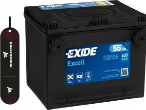 Akumulator EXIDE 12V 55Ah/620A EXCELL (L+ sae) 230x180x186 B9 (rozruchowy) 6