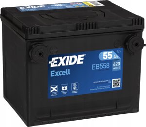 Akumulator EXIDE 12V 55Ah/620A EXCELL (L+ sae) 230x180x186 B9 (rozruchowy) 9