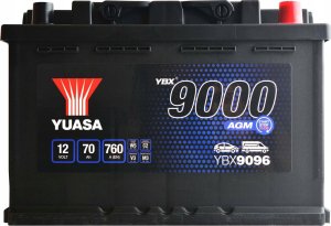 Akumulator YUASA 12V 70Ah/760A START&STOP AGM YBX9000 AGM Start Stop Plus (P+ standardowy) 278x175x190 B13 (agm/rozruchowy) 7