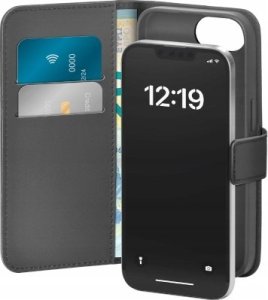 Etui z ekoskóry Puro Booklet Case z klapką i portfelem do iPhone 16e - czarne 1