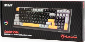 Marvo K638A, klawiatura US, do gry, przewodowa (USB), czarna, pod�wietlenie 5