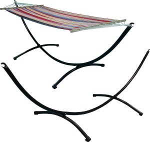 STELAŻ STOJAK DO HAMAKA METALOWY 295x95x100CM 150KG 1