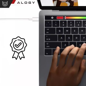 Ładowarka Zasilacz do Apple MacBook Alogy Universal Charger Kabel 2m USB-C do USB-C Szybkie ładowanie PowerDelivery PD 61W Biały 5