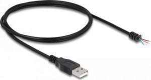 DeLOCK Kabel USB 2.0 Typu-A męski na 4 x oddzielne żyły, 1 m, czarny 1