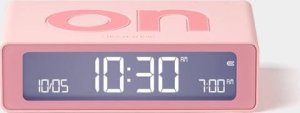 Lexon Flip Mini Double Sided Alarm Clock Pink 1