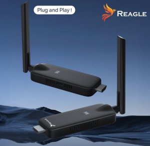 BEZPRZEWODOWY TRANSMITER OBRAZU HDMI NADAJNIK ODBIORNIK FULL HD 60Hz 50M REAGLE 6