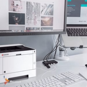 SWITCH HDMI PRZEŁĄCZNIK KVM 4K 60Hz 2X1 HDMI 2.0 4x USB 3.0 HDCP 2.2 REAGLE 9