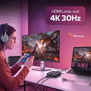Reagle KARTA PRZECHWYTYWANIA OBRAZU WIDEO GRABBER HDMI USB 4K 60Hz YUY2 OBS HDCP REAGLE 4