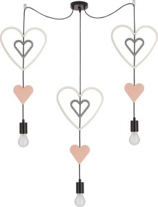 Trio hhh p lampa wisząca czarny 3x20W E27 iq kids biały+różowy+szary 1