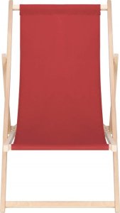 Leżak ogrodowy składany, drewniany plażowy z 3 stopniową regulacją bordowy UNIWERSALNY 17