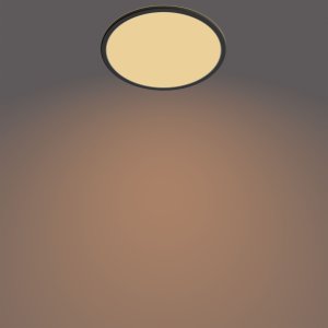 Lampa sufitowa Philips Surface LED light PHILIPS SUPERSLIM, IP44, 18 W, 2700 K, 1500 lm, dimmable, black, O29 cm 2