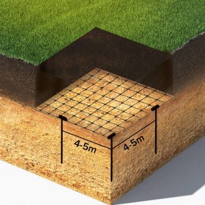 Siatka na krety czarna (średnica oczka 16x16mm) + szpilki 2 x 200 m + 100szt szpilek L190 5
