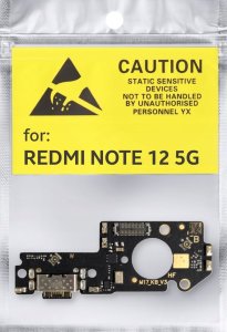ORYGINAŁ OEM PŁYTKA GNIAZDO ŁADOWANIA USB ZŁĄCZE DO XIAOMI REDMI NOTE 12 5G 1