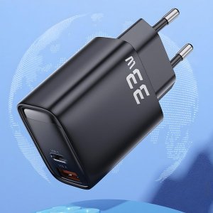 Boste Simply Elegance Series | Szybka ładowarka sieciowa, USB-A + USB typ C, 33W, PD, QC, Czarny 2