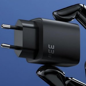 Boste Simply Elegance Series | Szybka ładowarka sieciowa, USB-A + USB typ C, 33W, PD, QC, Czarny 4