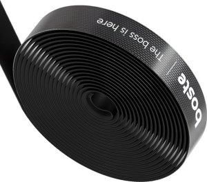 Boste Belt Velcro Strip | Taśma rzepowa regulowana, Organizer do kabli, Rzep, 1m , Czarny 1