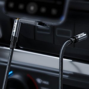 Boste Sound Shoelace Series | Kabel Audio, Przewód AUX, Mini Jack 3.5mm - Mini Jack 3.5mm, Pozłacany, Hi-Fi, 1m , Czarny 2