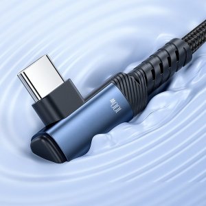 Boste Elastic Elbow Series Fast Charging Data Cable USB-C to USB-C 100W 2m Blue 5