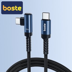 Boste Elastic Elbow Series Fast Charging Data Cable USB-C to USB-C 100W 2m Blue 6