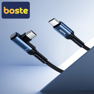 Boste Elastic Elbow Series Fast Charging Data Cable USB-C to USB-C 100W 2m Blue 9