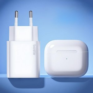 Boste Simply Elegance Series | Szybka ładowarka sieciowa, USB-A + USB typ C, 33W, PD, QC, Biały 5