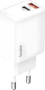 Boste Simply Elegance Series | Szybka ładowarka sieciowa, USB-A + USB typ C, 33W, PD, QC, Biały 10