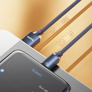 Boste Gemstone Series Fast Charging Data Cable USB-A to USB-C 6A 1m Brushed Blue 5