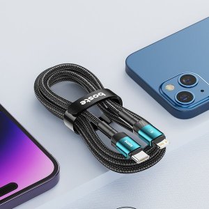 Boste Beauty Armor Series Fast Charging Data Cable USB-C to iP 20W 2m Green 3