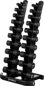 ZESTAW HANTLI POLIURETANOWYCH HPT 2 x 1 - 10 KG (110 KG) + STOJAK STR37 HMS 2