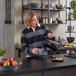 Czajnik elektryczny bezprzewodowy z regulacją temperatury dotykowy stalowy czarny LOVIO LVSEK001 2