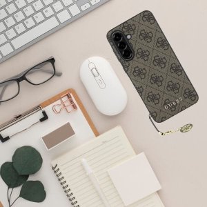 Etui Guess 4G Charms Collection do       Samsung Galaxy A56 brązowy 11