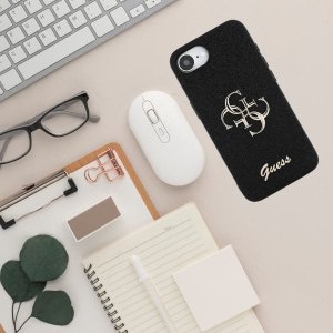 Guess Etui Guess Fixed Glitter Big 4G do       iPhone 16e czarny 12