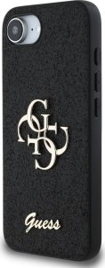 Guess Etui Guess Fixed Glitter Big 4G do       iPhone 16e czarny 2