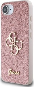 Guess Etui Guess Fixed Glitter Big 4G do       iPhone 16e różowy 2