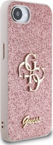 Guess Etui Guess Fixed Glitter Big 4G do       iPhone 16e różowy 4
