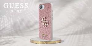 Guess Etui Guess Fixed Glitter Big 4G do       iPhone 16e różowy 9