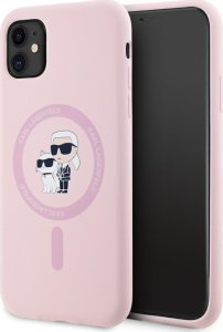 Etui Karl Lagerfeld Silicone             Karl&Choupette MagSafe do iPhone 11 różowy 1