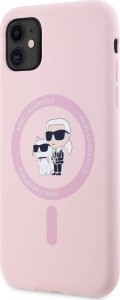 Etui Karl Lagerfeld Silicone             Karl&Choupette MagSafe do iPhone 11 różowy 2