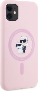 Etui Karl Lagerfeld Silicone             Karl&Choupette MagSafe do iPhone 11 różowy 4