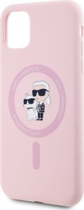 Etui Karl Lagerfeld Silicone             Karl&Choupette MagSafe do iPhone 11 różowy 6
