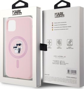 Etui Karl Lagerfeld Silicone             Karl&Choupette MagSafe do iPhone 11 różowy 8